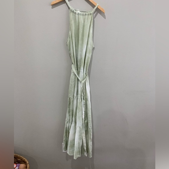 Bella Dahl Linen Green Dress - Picture 1 of 3